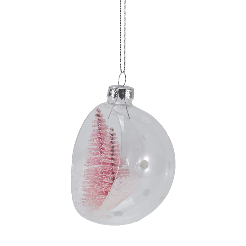 Szklana ozdoba świąteczna w kształcie mini choinki 8 cm (pojedyncza / zestaw)