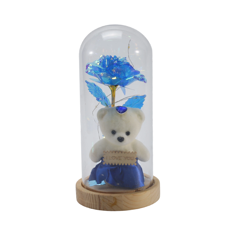 Lampka kloszowa Galaxy Rose Glass (z misiem lub bez, wiele kolorów)