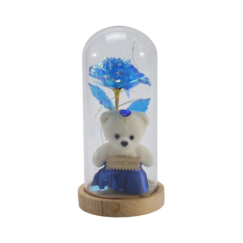 Lampka kloszowa Galaxy Rose Glass (z misiem lub bez, wiele kolorów)