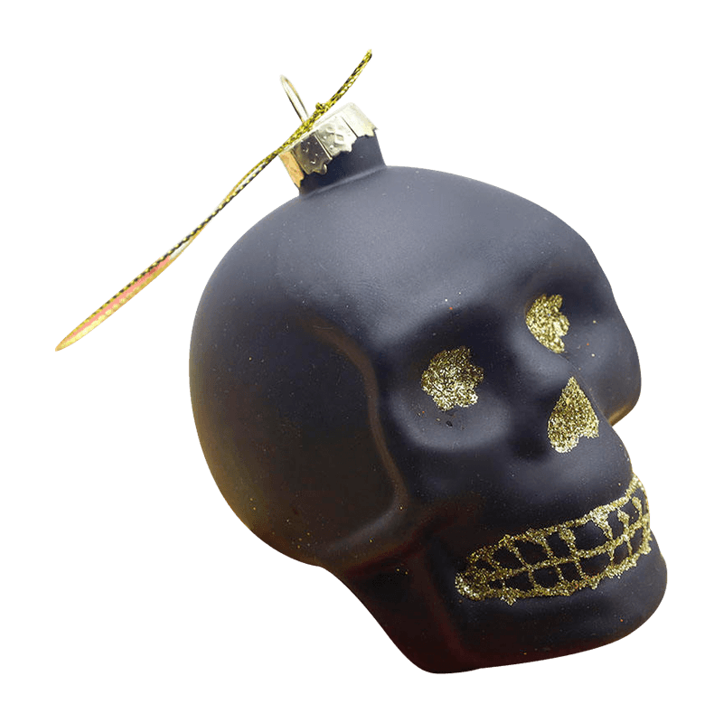 Zestaw ozdób ze szklanej czaszki o wymiarach 8*9 cm na Halloween