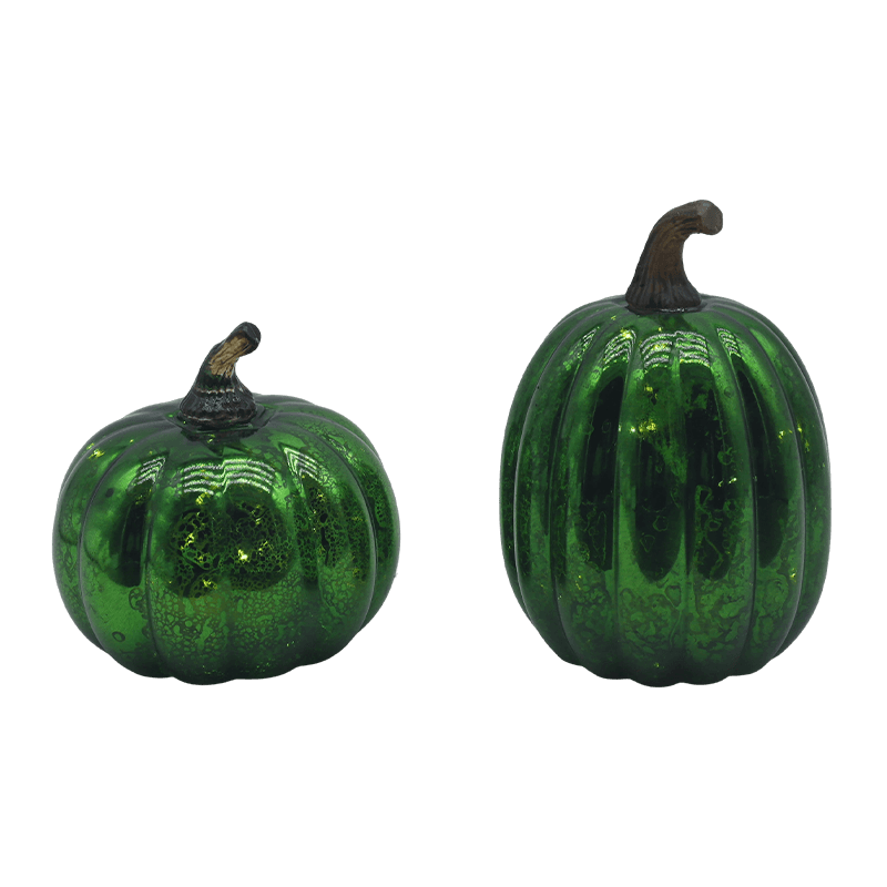 12*15cm Halloweenowa szklana lampa dyniowa LED Ozdoba na blat