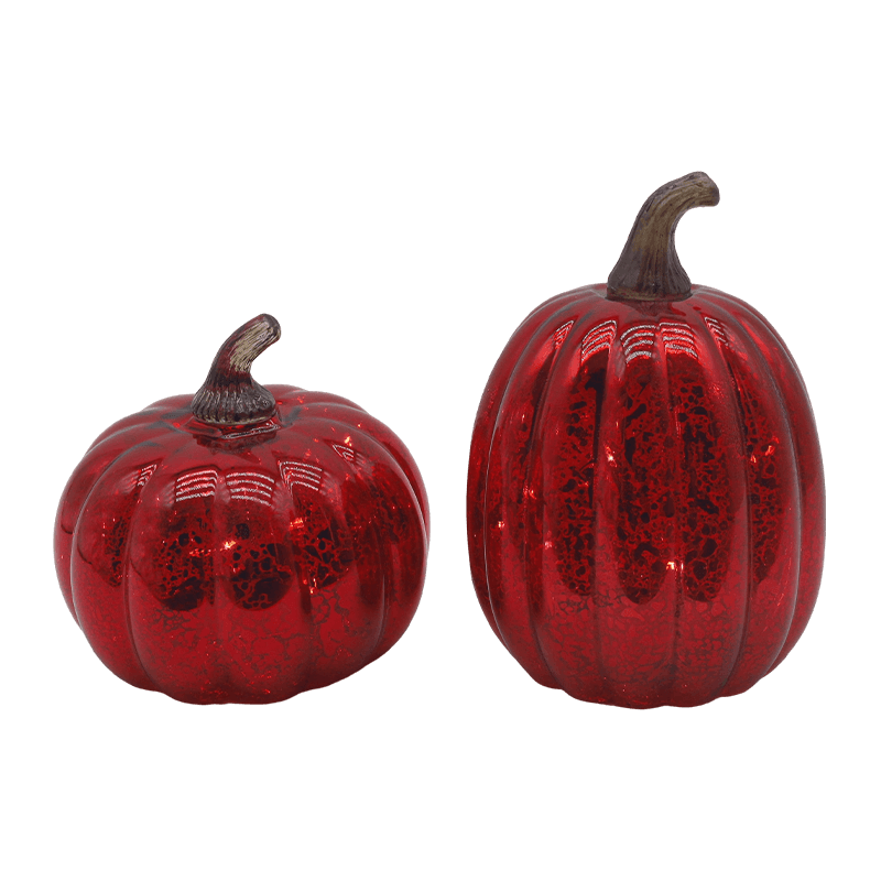 12*15cm Halloweenowa szklana lampa dyniowa LED Ozdoba na blat
