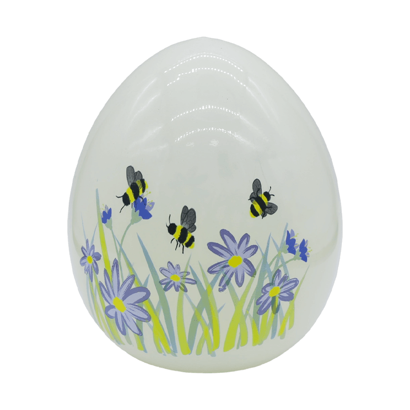 9*16cm LED wielkanocna, ręcznie malowana szklana ozdoba w kształcie jajka