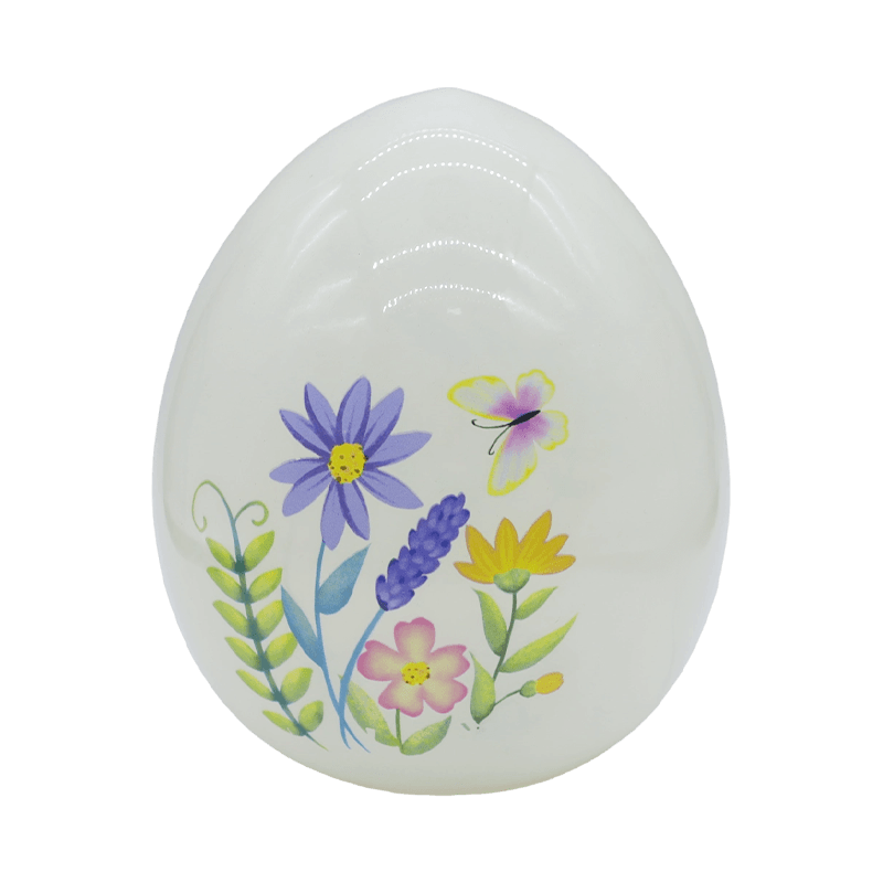 9*16cm LED wielkanocna, ręcznie malowana szklana ozdoba w kształcie jajka