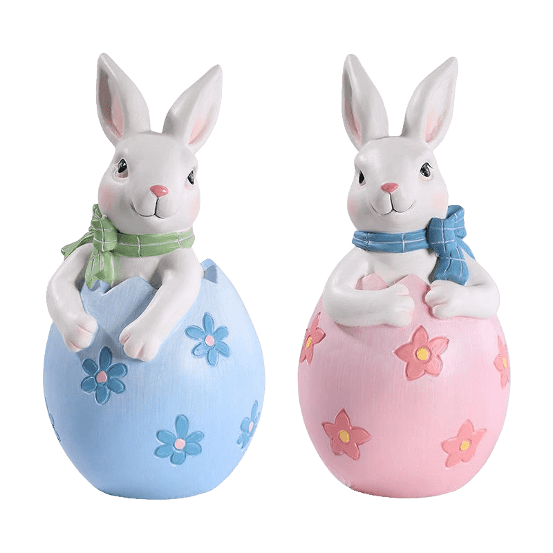 8*16cm zestaw dekoracji z żywicy figurka króliczka wielkanocnego